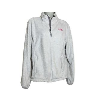 THE NORTH FACE White Breast Cancer Awareness Fleece Zip Up Jacket Size Large